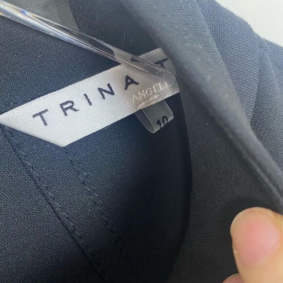 Trina Turk Black Embellished Blouse Size 10 - Picture 2 of 3